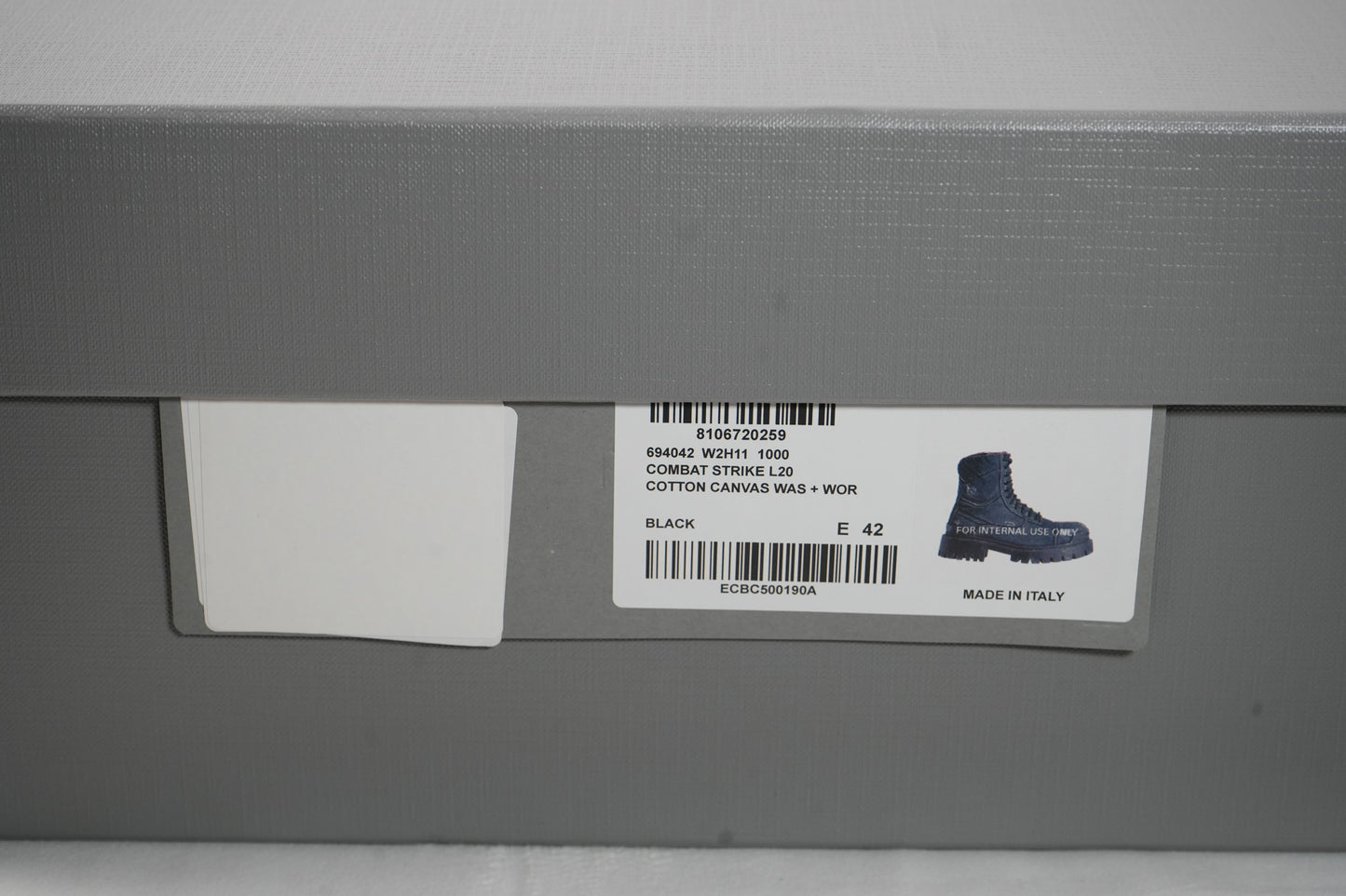 BALENCIAGA STRIKE BOOTS BLACK Size 42
