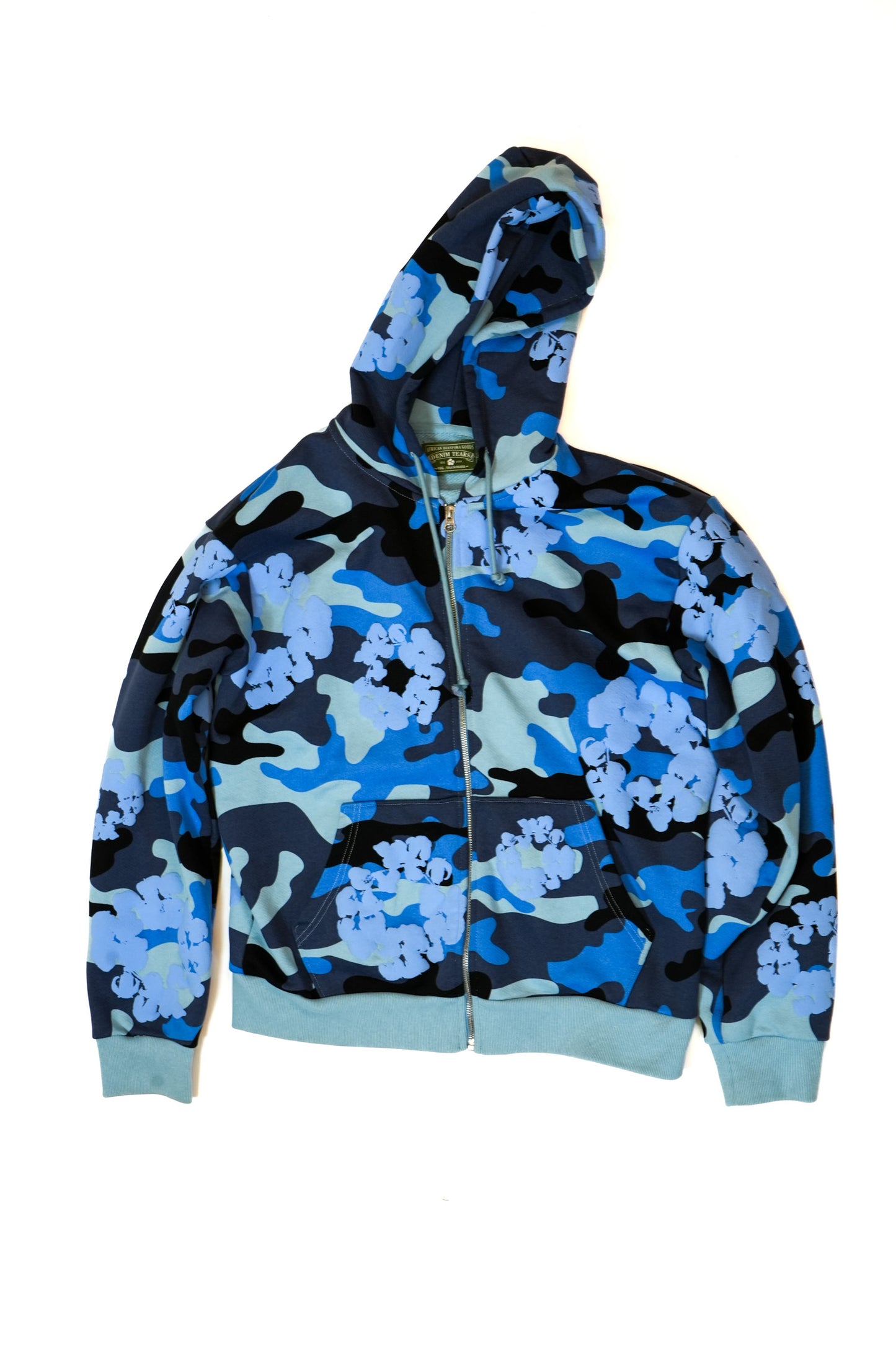DENIM TEARS BLUE CAMO HOODIE