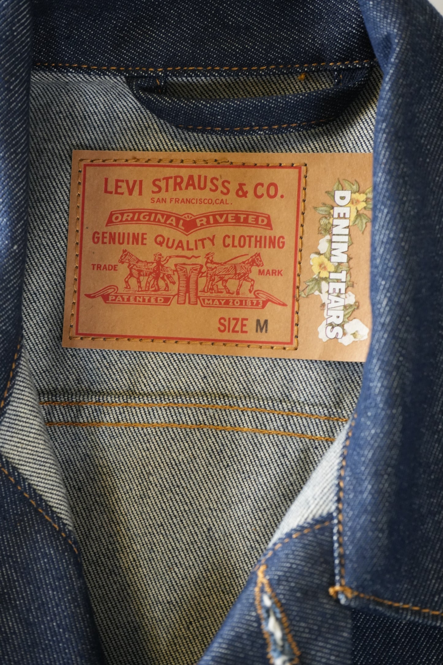 DENIM TEARS "COTTON WREATH" JACKET (INDIGO)