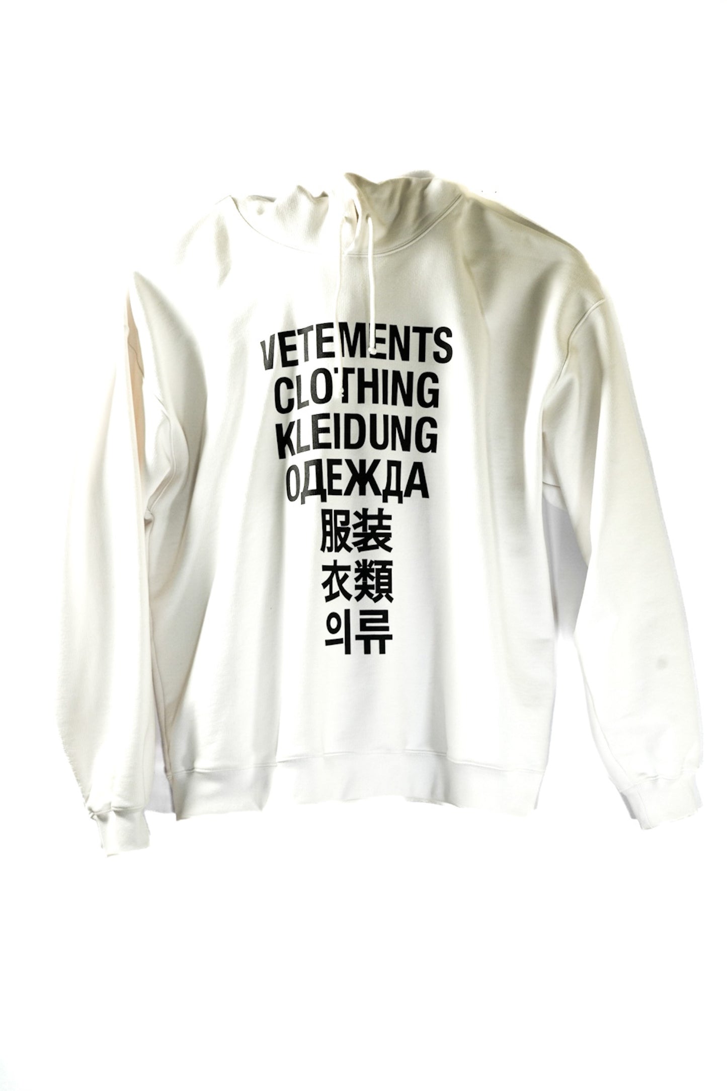 VETEMENTS TRANSLATION HOODIE (WHITE)